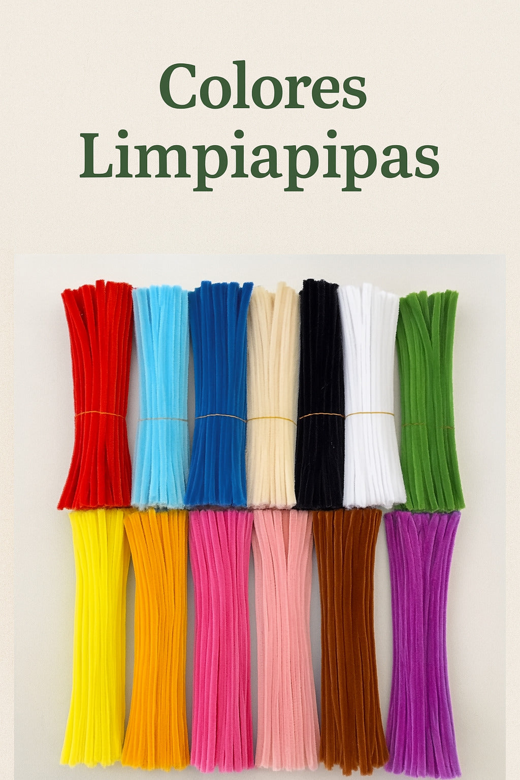 Limpia pipas - paquete x100 unidades en colores variados