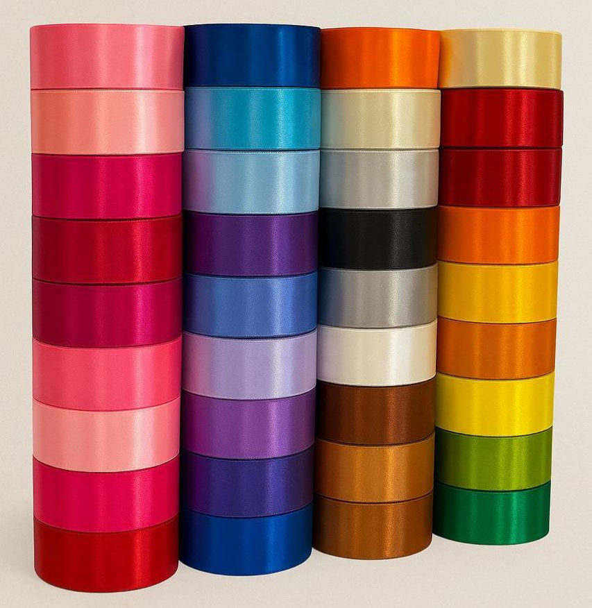 Cinta satín 4 cm en variedad de colores