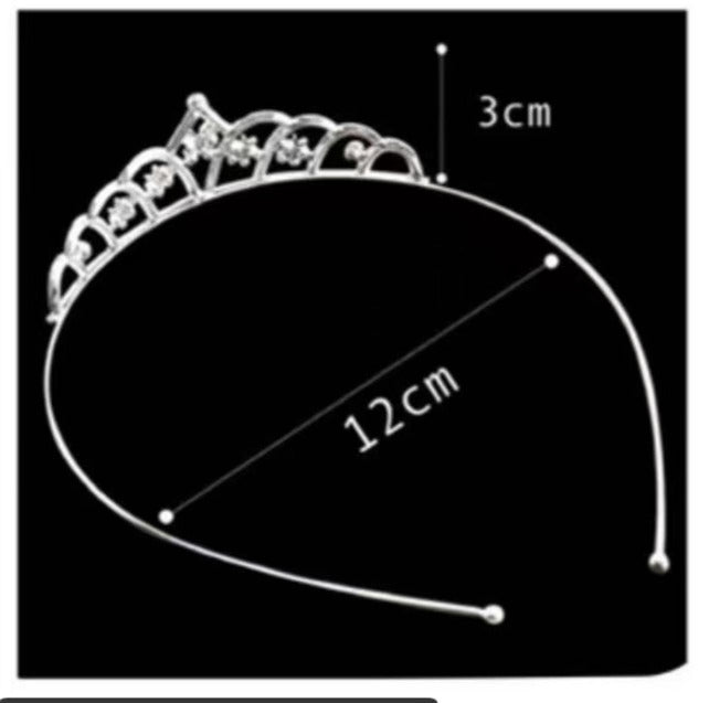 Corona tiara plateada
