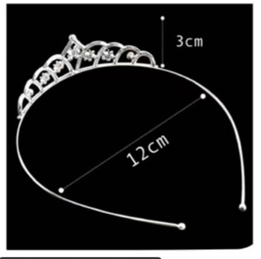 Corona tiara plateada