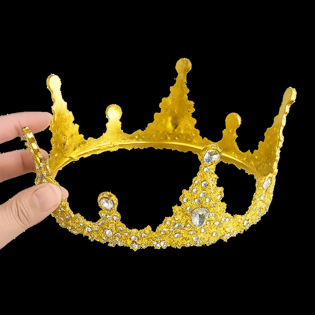 Corona metálica grande de 12 cm