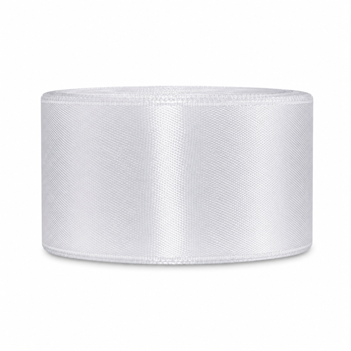Cinta satín 4 cm x 25 yardas color Blanco puro referencia 1001 - Natuflor