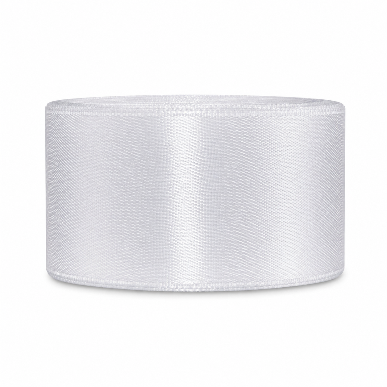 Cinta satín 4 cm x 25 yardas color Blanco puro referencia 1001 - Natuflor