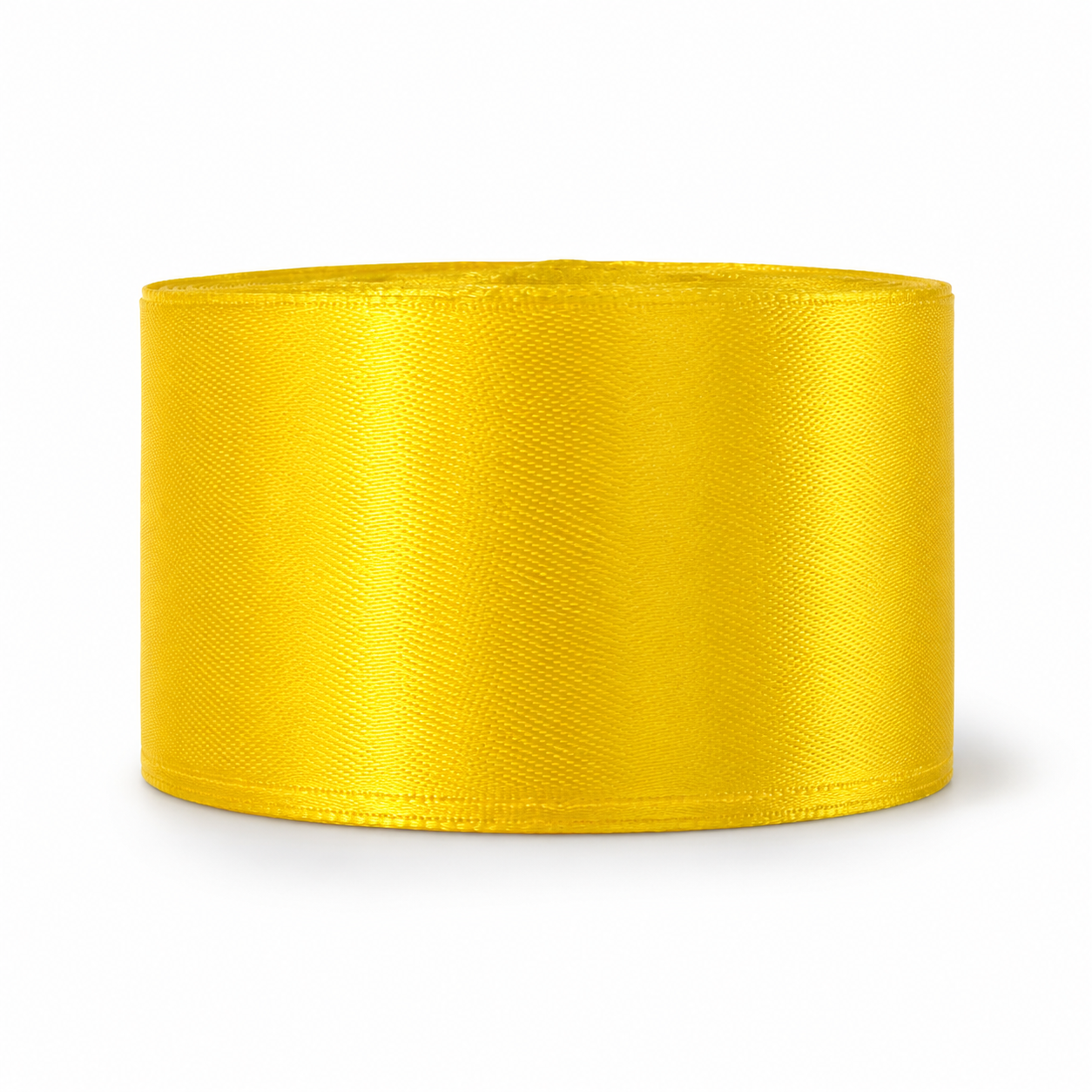 Cinta satín 4 cm x 25 yardas color Amarillo pollito referencia 1015 - Natuflor