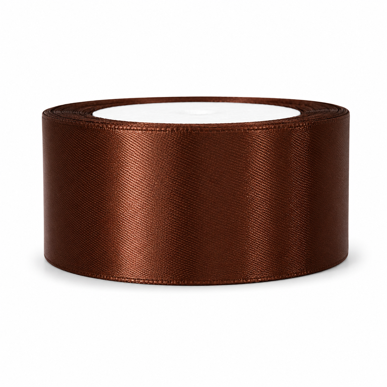 Cinta satín 4 cm x 25 yardas color Café referencia 1032 - Natuflor