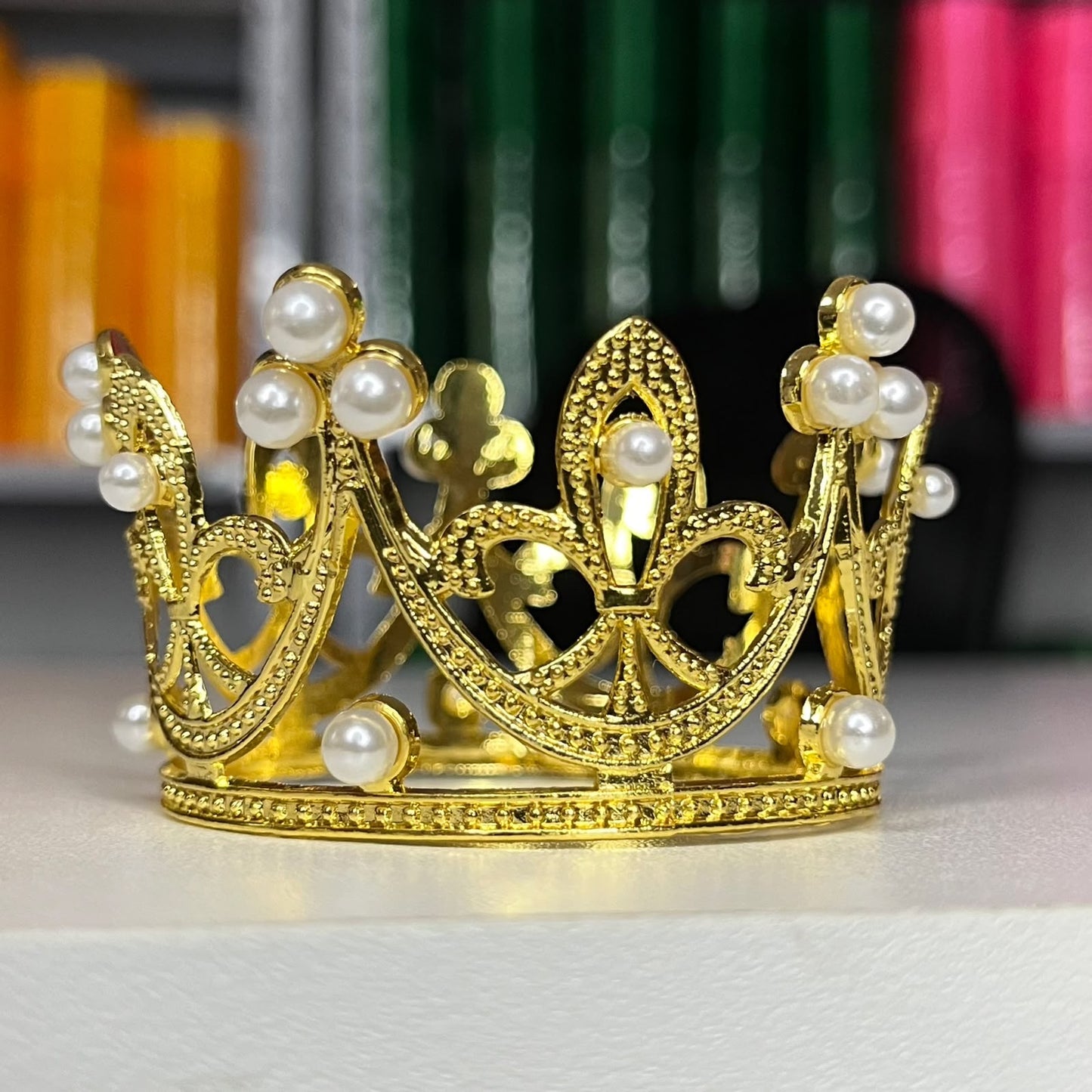 Corona metálica 5 cm - Dorado