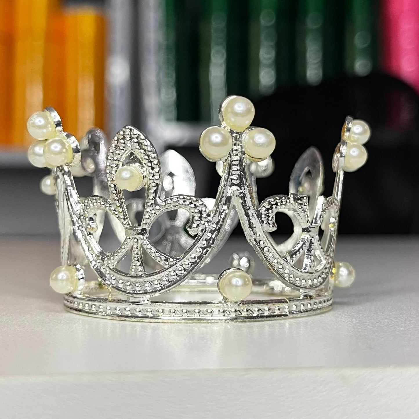 Corona metálica 5 cm - Plateado
