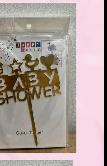 Topper Baby Shower dorado