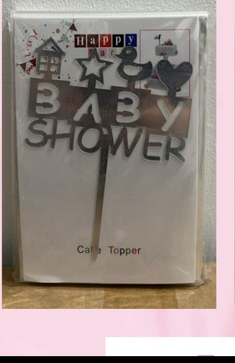 Topper Baby Shower plateado